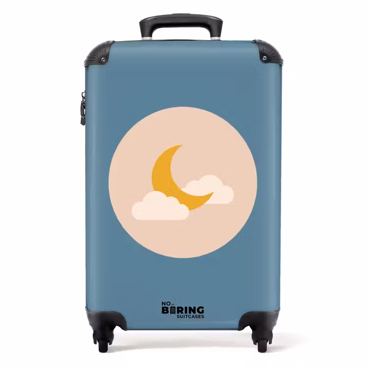 Suitcase - Moon - Clouds - Nature - Abstract - Yellow — 1