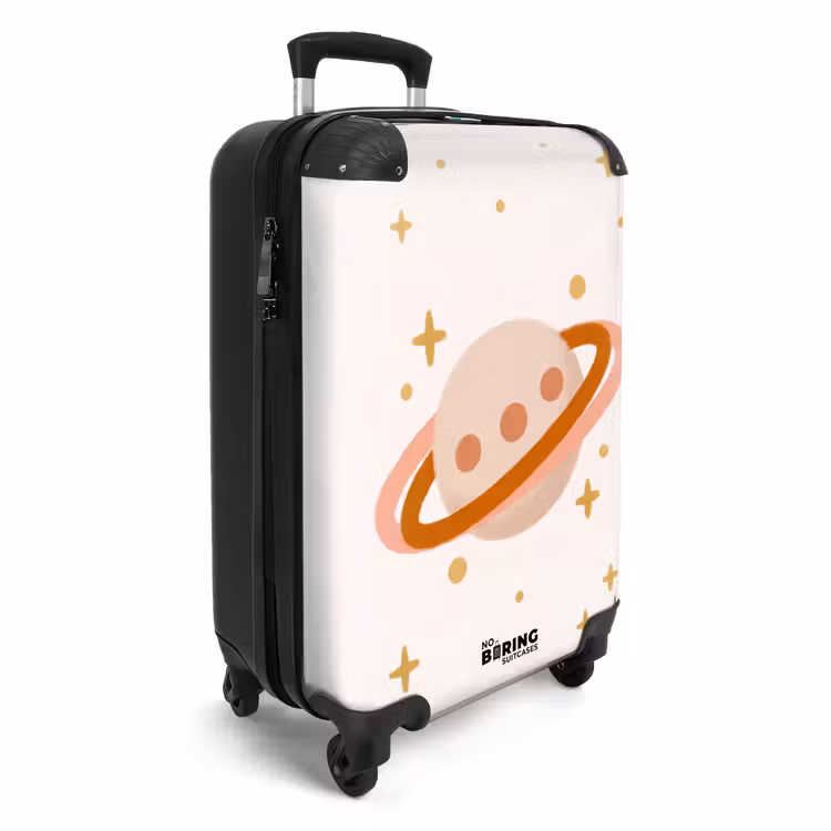 Suitcase - Planet - Rings - Space - Illustration - Beige — 2