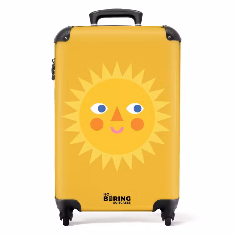 Suitcase - Sun - Face - Summer - Illustration - Yellow — 1