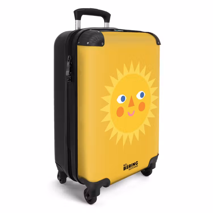 Suitcase - Sun - Face - Summer - Illustration - Yellow — 2