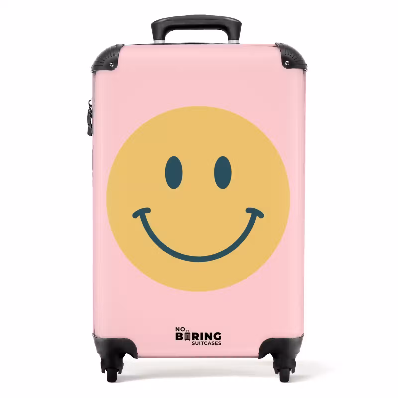 Suitcase - Smiley - Yellow - Pink - Symbol - Minimalist — 1