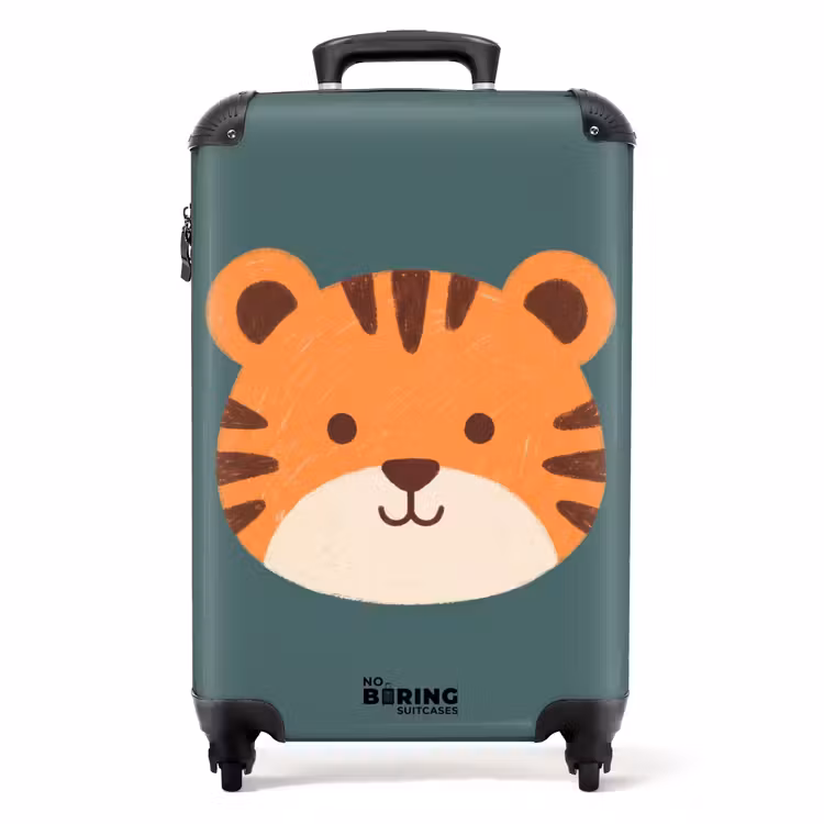Suitcase - Animals - Head - Orange - Illustration - Modern — 1