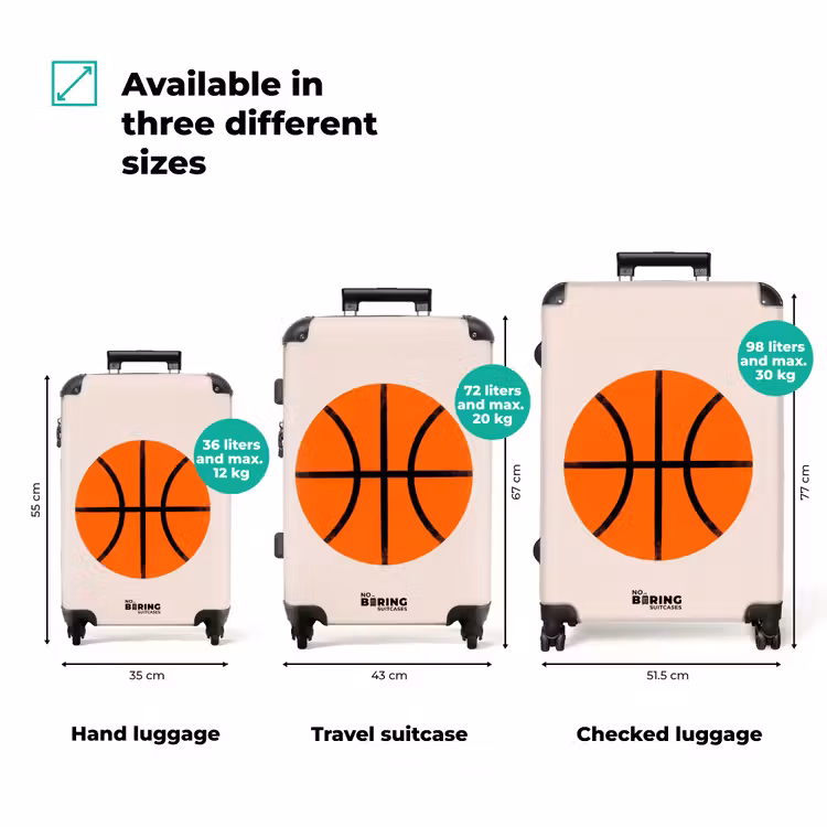 Suitcase - Basketball - Ball - Sports - Illustration - Orange — 3