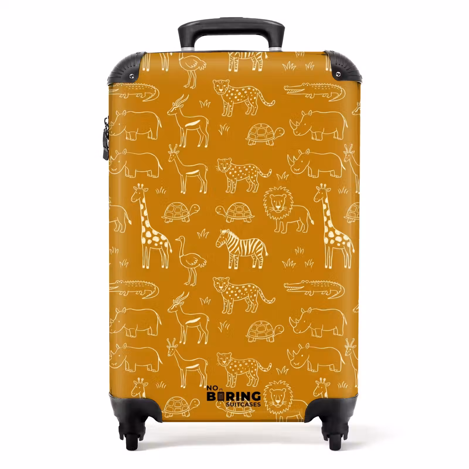 Suitcase - Animals - Safari - Pattern - Childlike - Ochre — 1