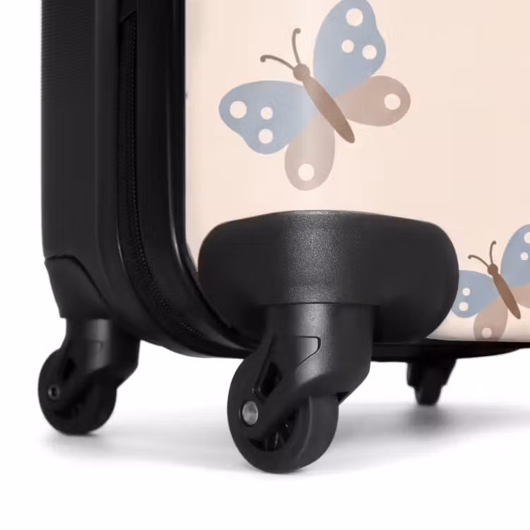 Suitcase - Insect - Butterfly Pattern - Abstract - Blue - Beige — 7