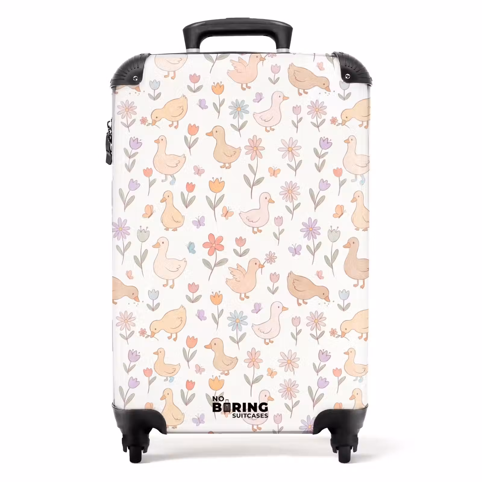 Suitcase - Birds - Flowers - Patterns - Pastel - Animals — 1