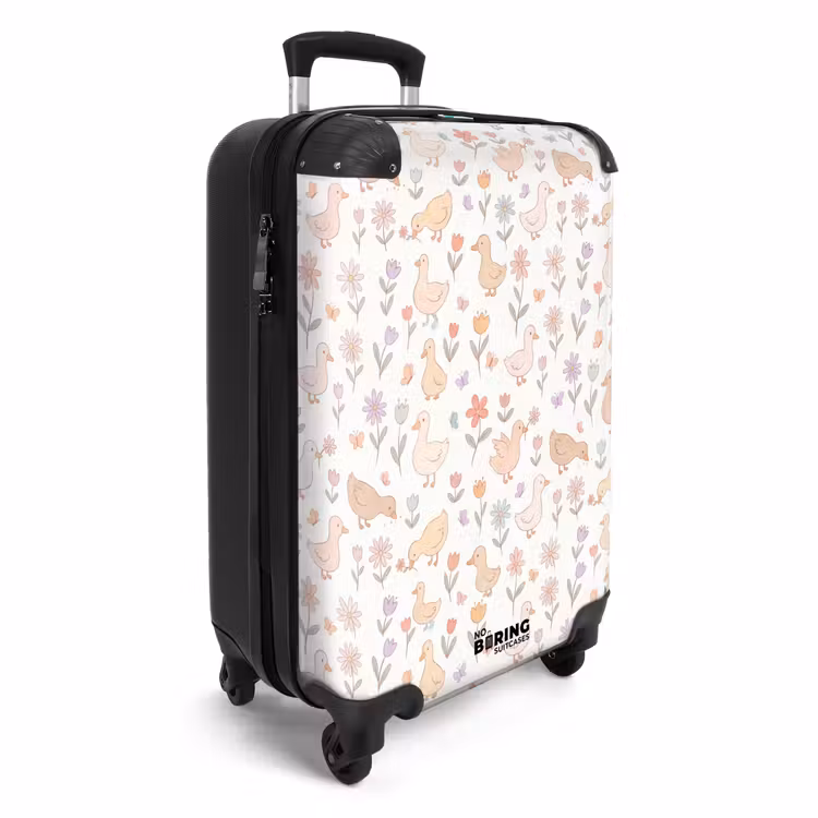 Suitcase - Birds - Flowers - Patterns - Pastel - Animals — 2