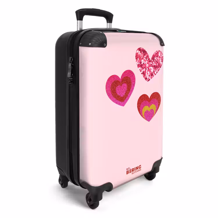 Suitcase - Hearts - Pink - Pattern — 4