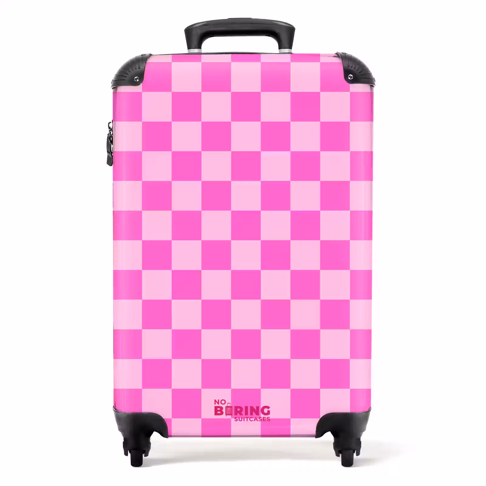 Suitcase - Chessboard Pattern - Pink - Pattern — 1