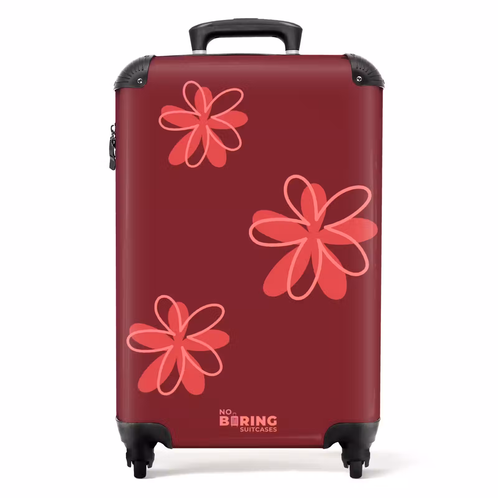 Suitcase - Flowers - Red - Pattern — 1