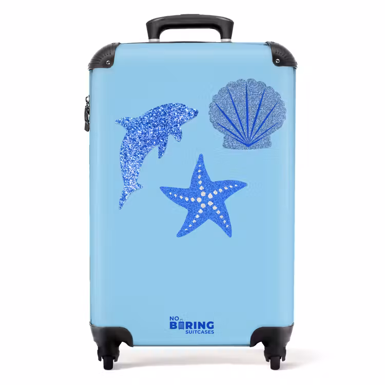 Suitcase - Blue - Dolphin - Shell — 1