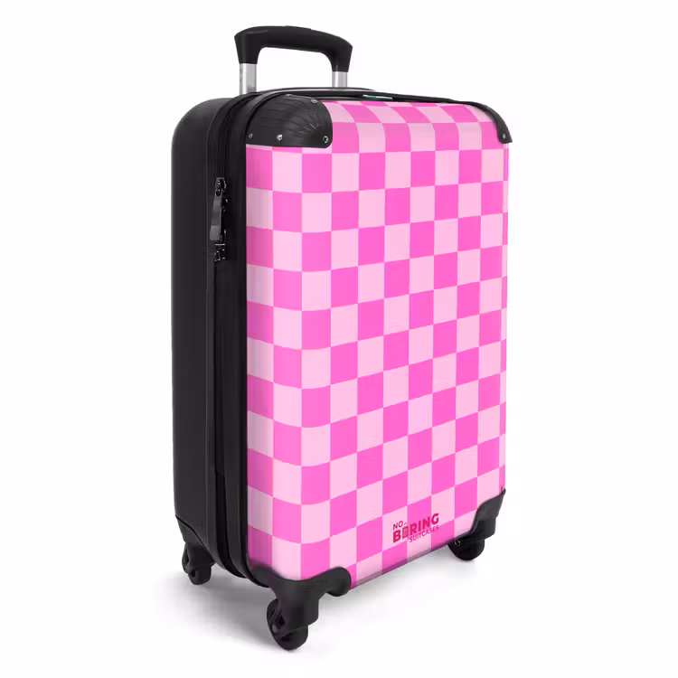 Suitcase - Chessboard Pattern - Pink - Pattern — 4