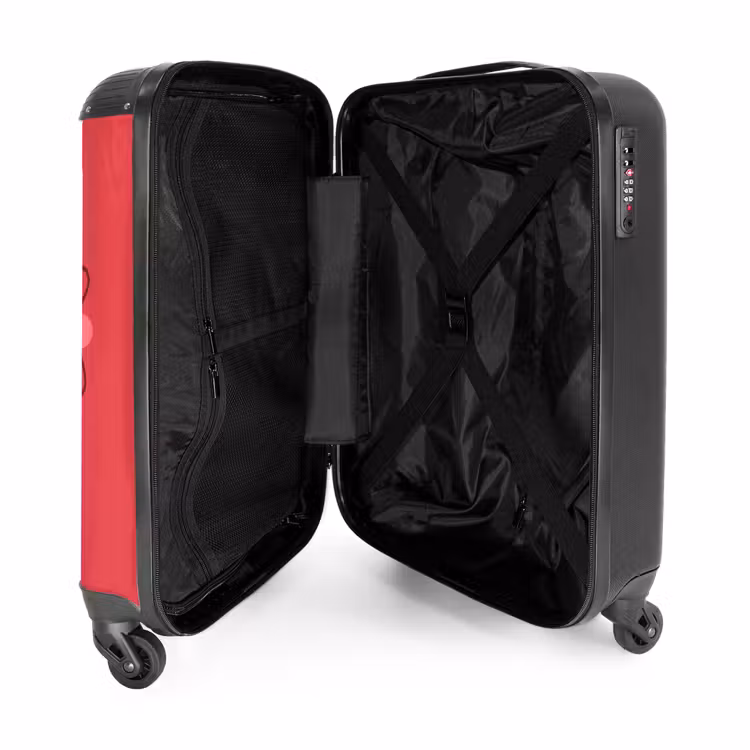 Suitcase - Flowers - Pink - Red — 3