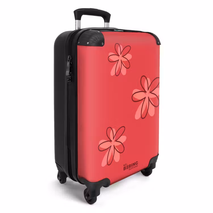 Suitcase - Flowers - Pink - Red — 4