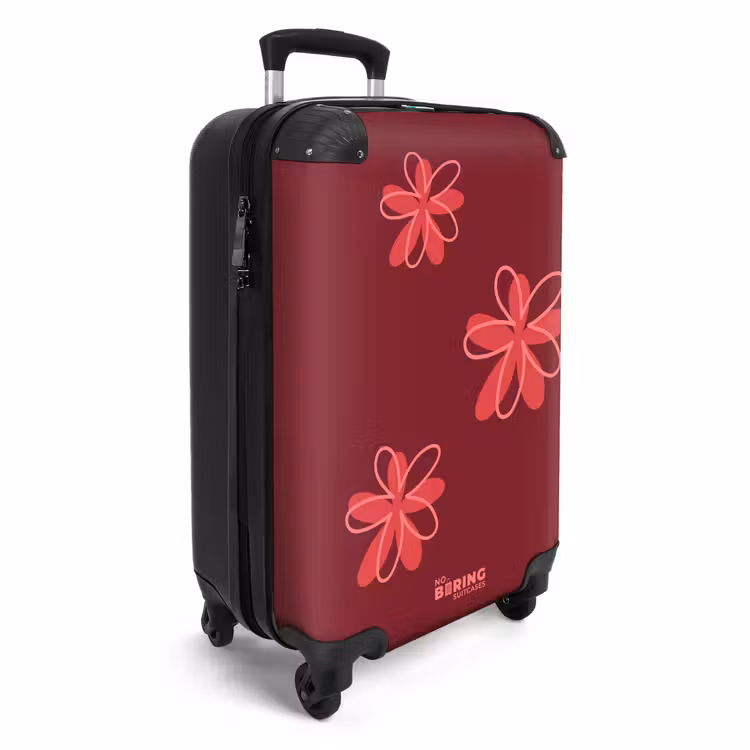 Suitcase - Flowers - Red - Pattern — 4