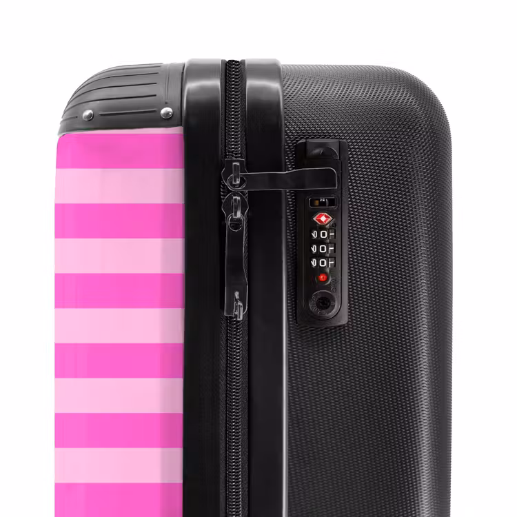 Suitcase - Pink - Horizontal Stripes - Pattern — 5
