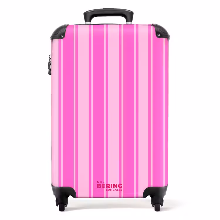 Suitcase - Vertical Stripes - Pink - Pattern — 1