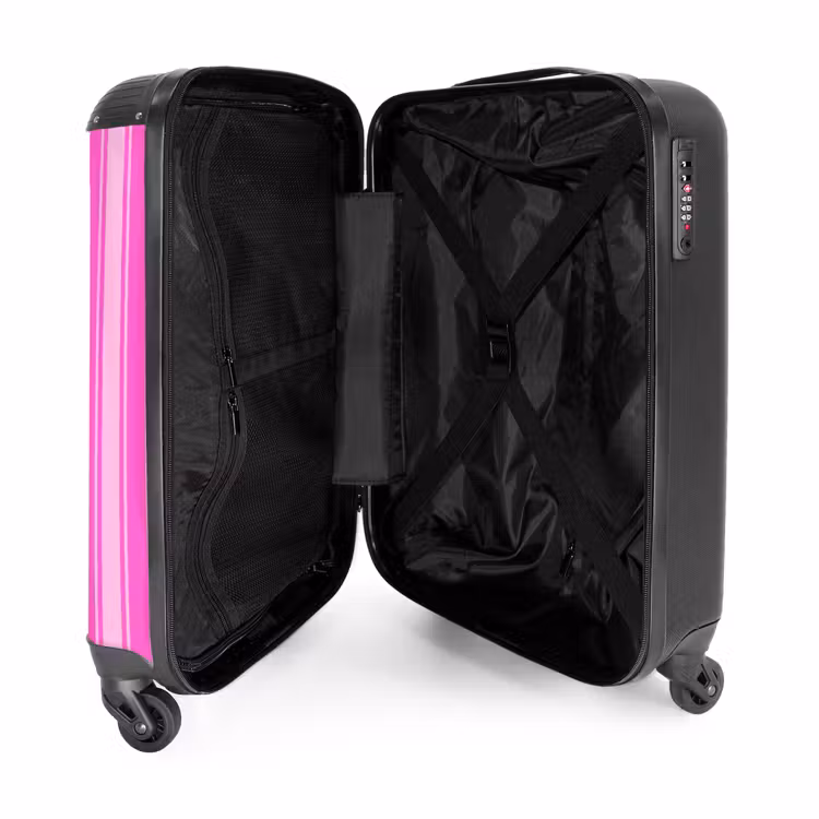 Suitcase - Vertical Stripes - Pink - Pattern — 3