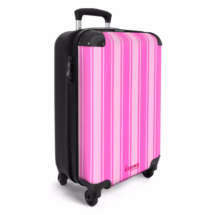 Suitcase - Vertical Stripes - Pink - Pattern — 4
