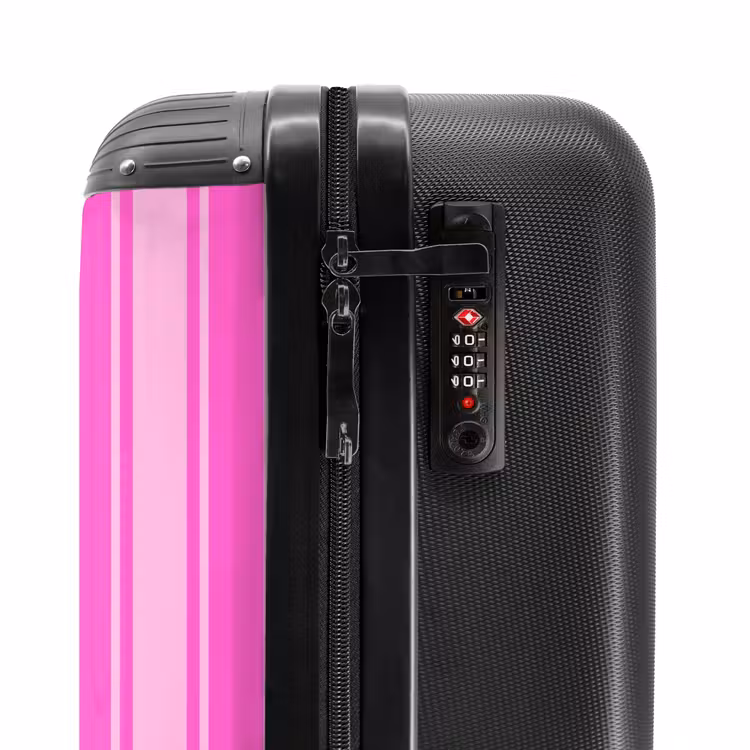 Suitcase - Vertical Stripes - Pink - Pattern — 5