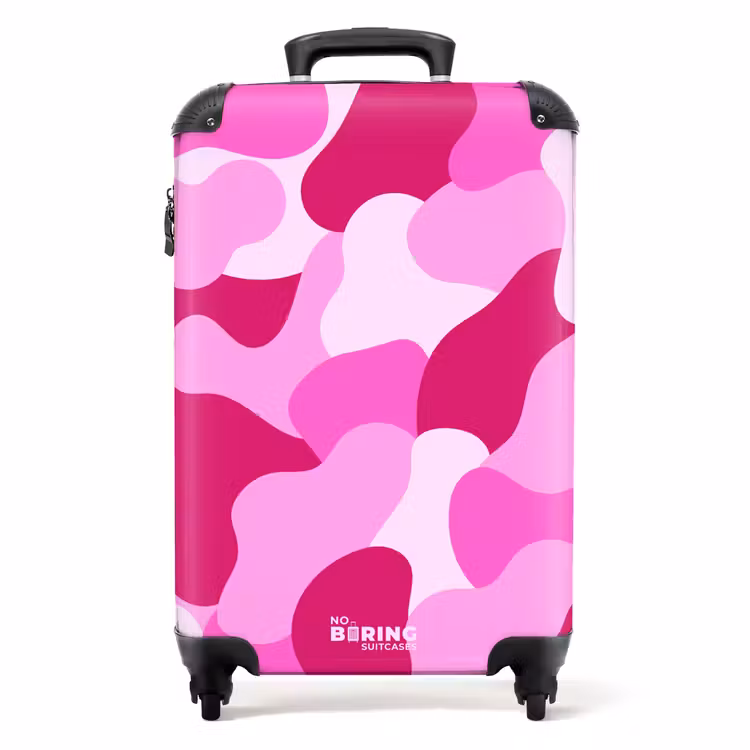 Suitcase - Camouflage - Pink - Pattern — 1