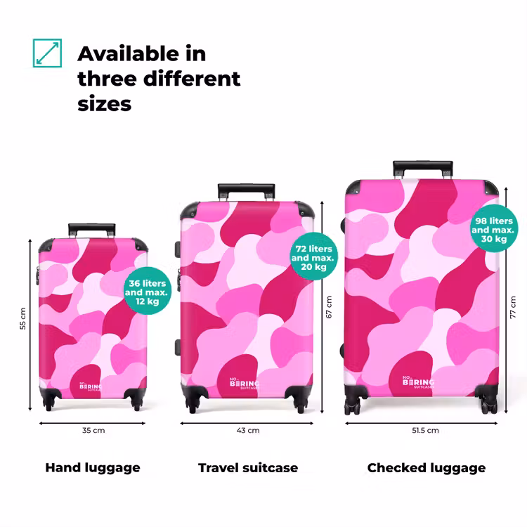 Suitcase - Camouflage - Pink - Pattern — 3