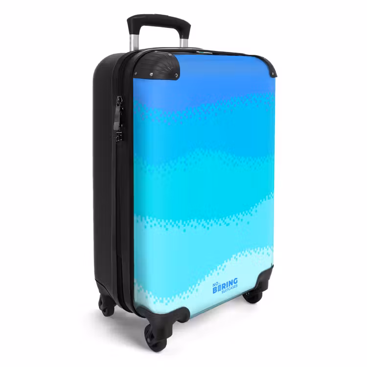 Suitcase - Blue - Pixel - Horizontal Stripes — 2