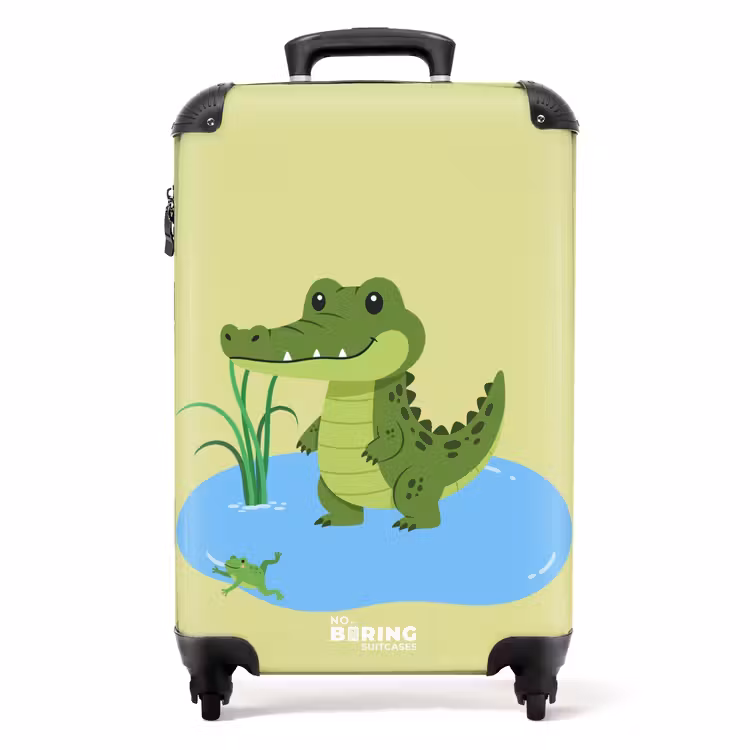 Suitcase - Crocodile - Water - Green — 1