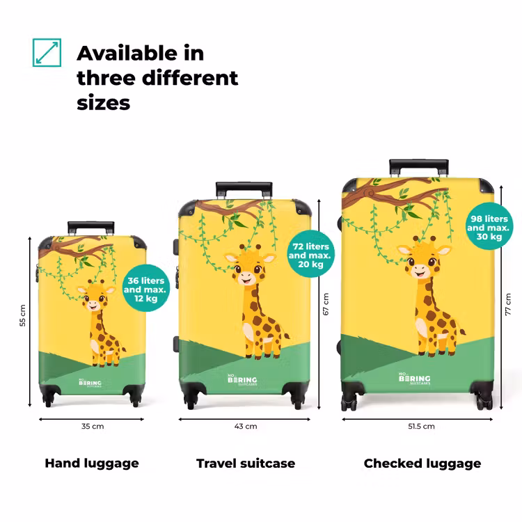 Suitcase - Giraffe - Jungle - Yellow — 3