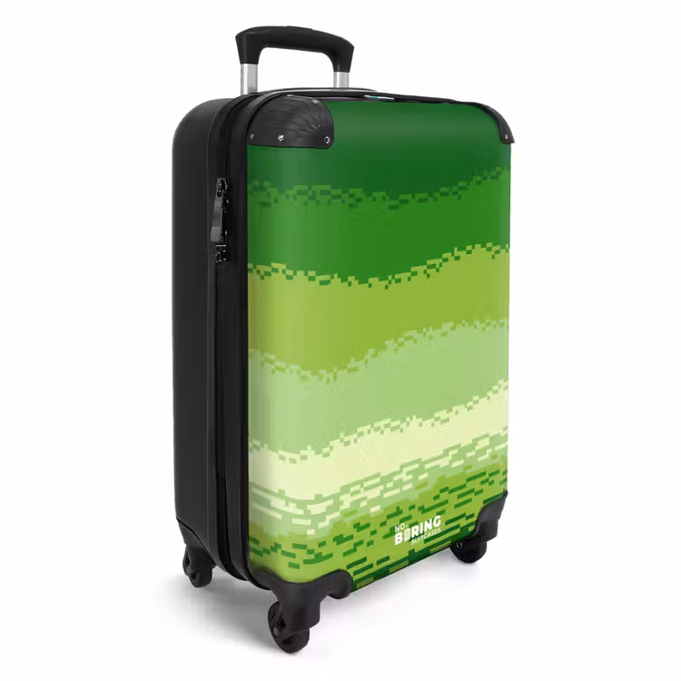 Suitcase - Green - Pixel - Horizontal Stripes — 2
