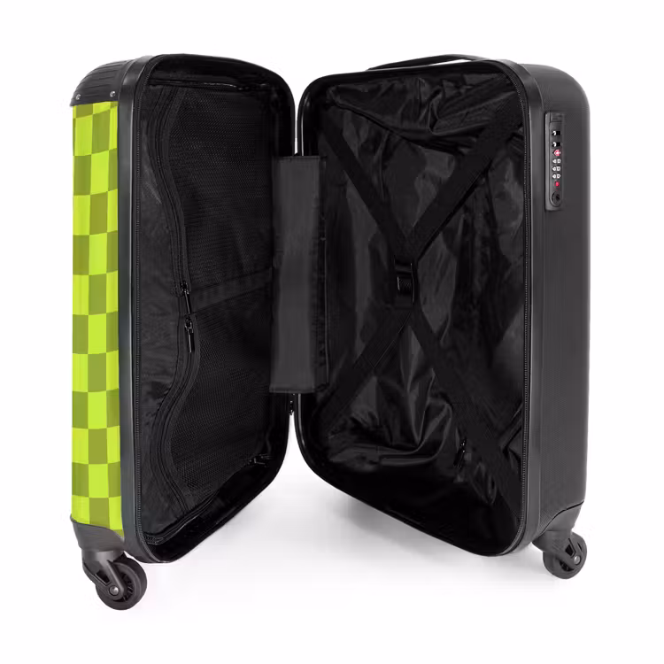 Suitcase - Chessboard Pattern - Light Green - Dark Green — 3