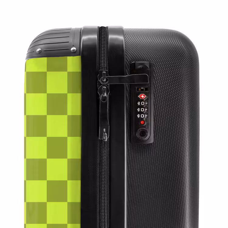 Suitcase - Chessboard Pattern - Light Green - Dark Green — 5
