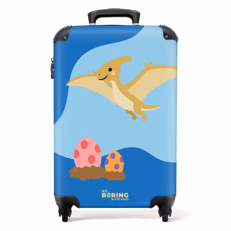 Suitcase - Dino - Eggs - Blue — 1