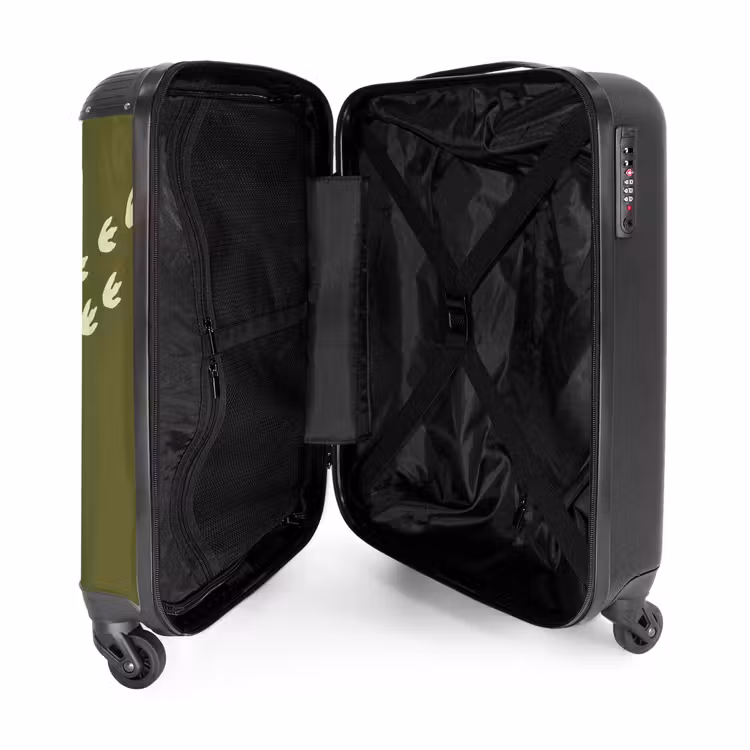 Suitcase - Dino - Footprints - Green — 3