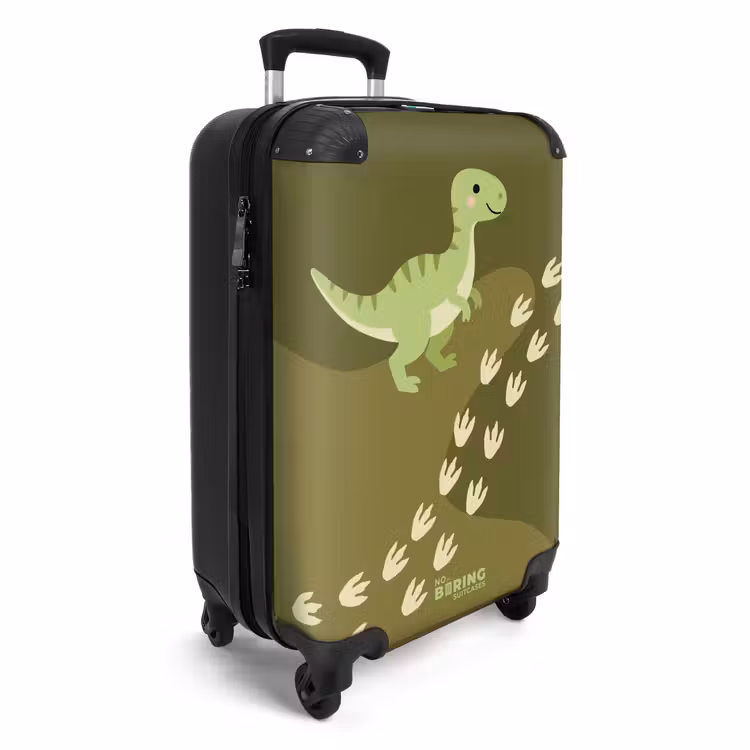 Suitcase - Dino - Footprints - Green — 4