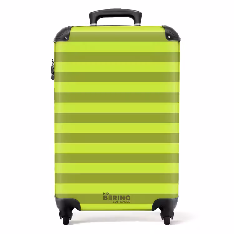 Suitcase - Horizontal stripes - Light green - Dark green — 1