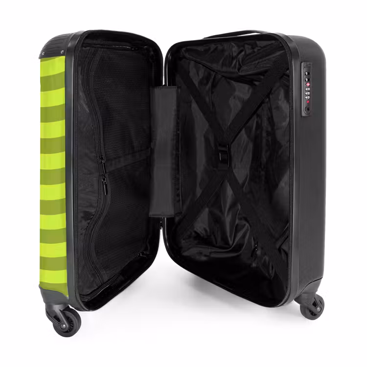 Suitcase - Horizontal stripes - Light green - Dark green — 3