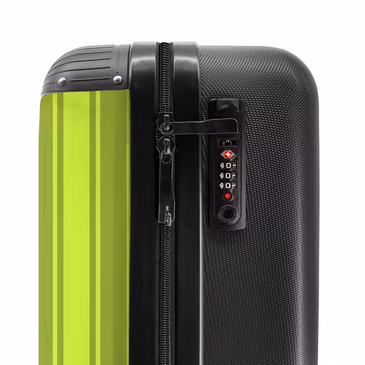 Suitcase - Vertical stripes - Light green - Dark green — 5