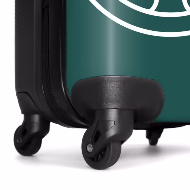 Suitcase - Handlebar - Green - White — 6