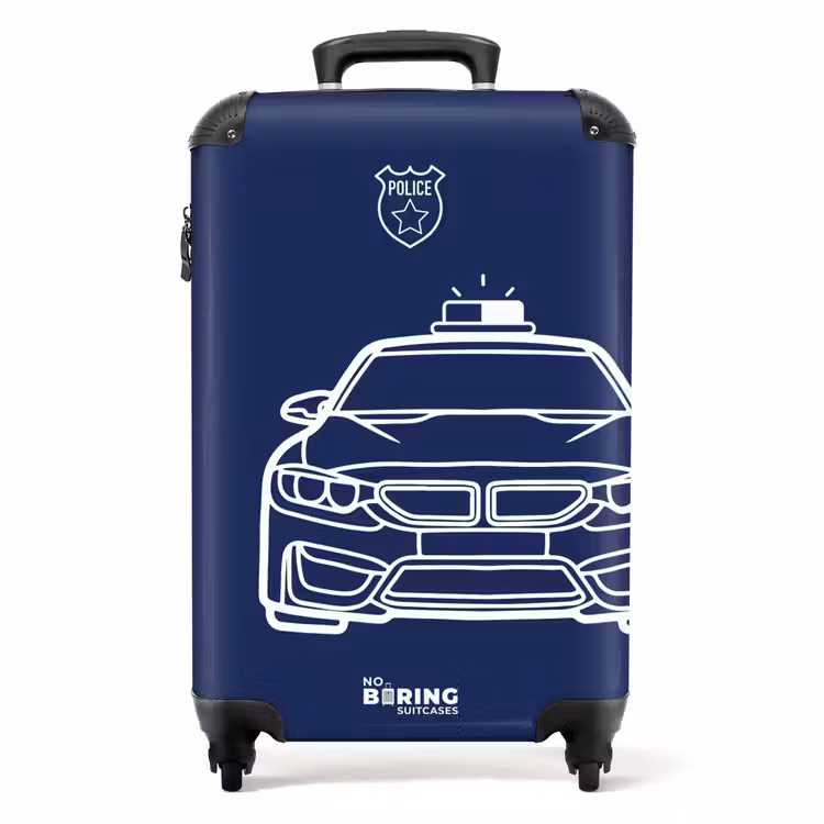 Suitcase - Police - Blue - White — 1