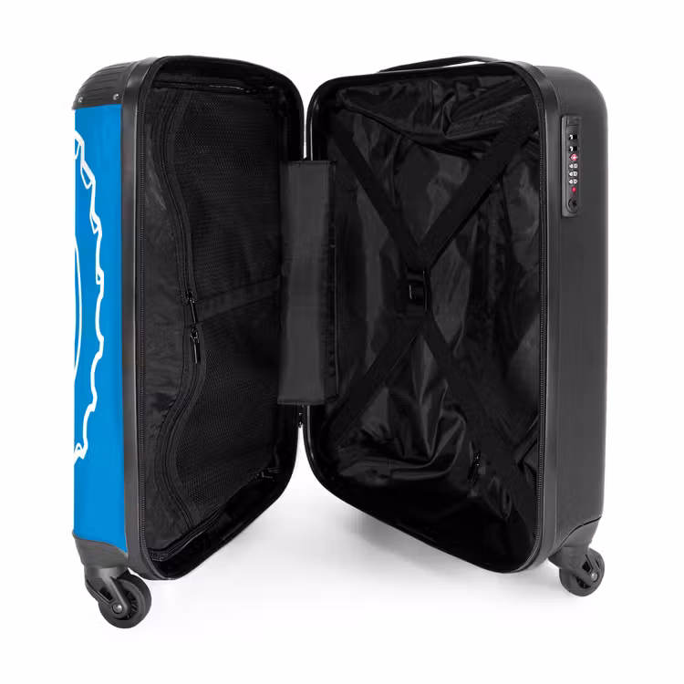 Suitcase - Tractor Tire - Blue - White — 3