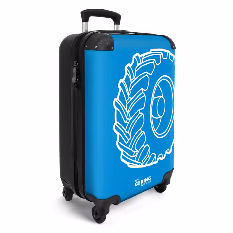 Suitcase - Tractor Tire - Blue - White — 4