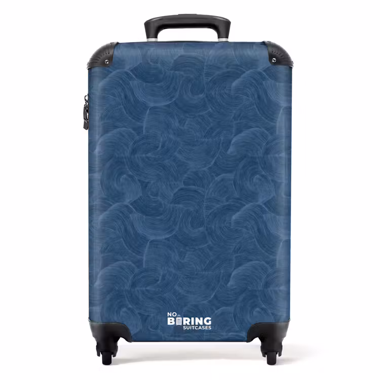 Suitcase - Waves - Texture - Pattern - Blue — 1