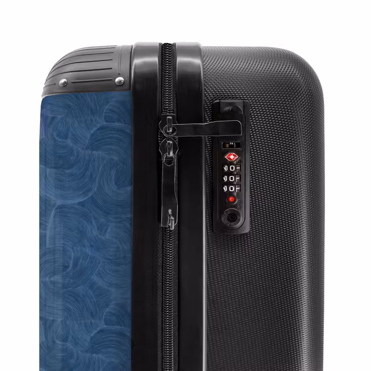 Suitcase - Waves - Texture - Pattern - Blue — 5