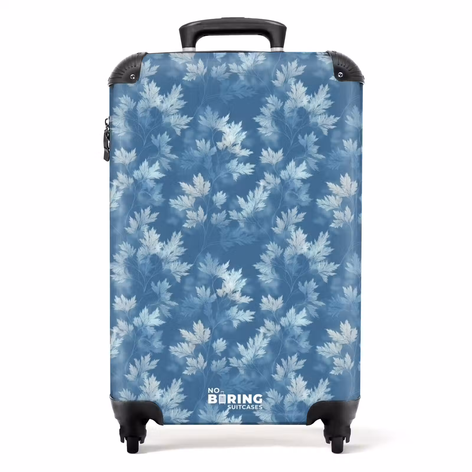 Suitcase - Ferns - Botanical - Pattern - Gray-blue — 1