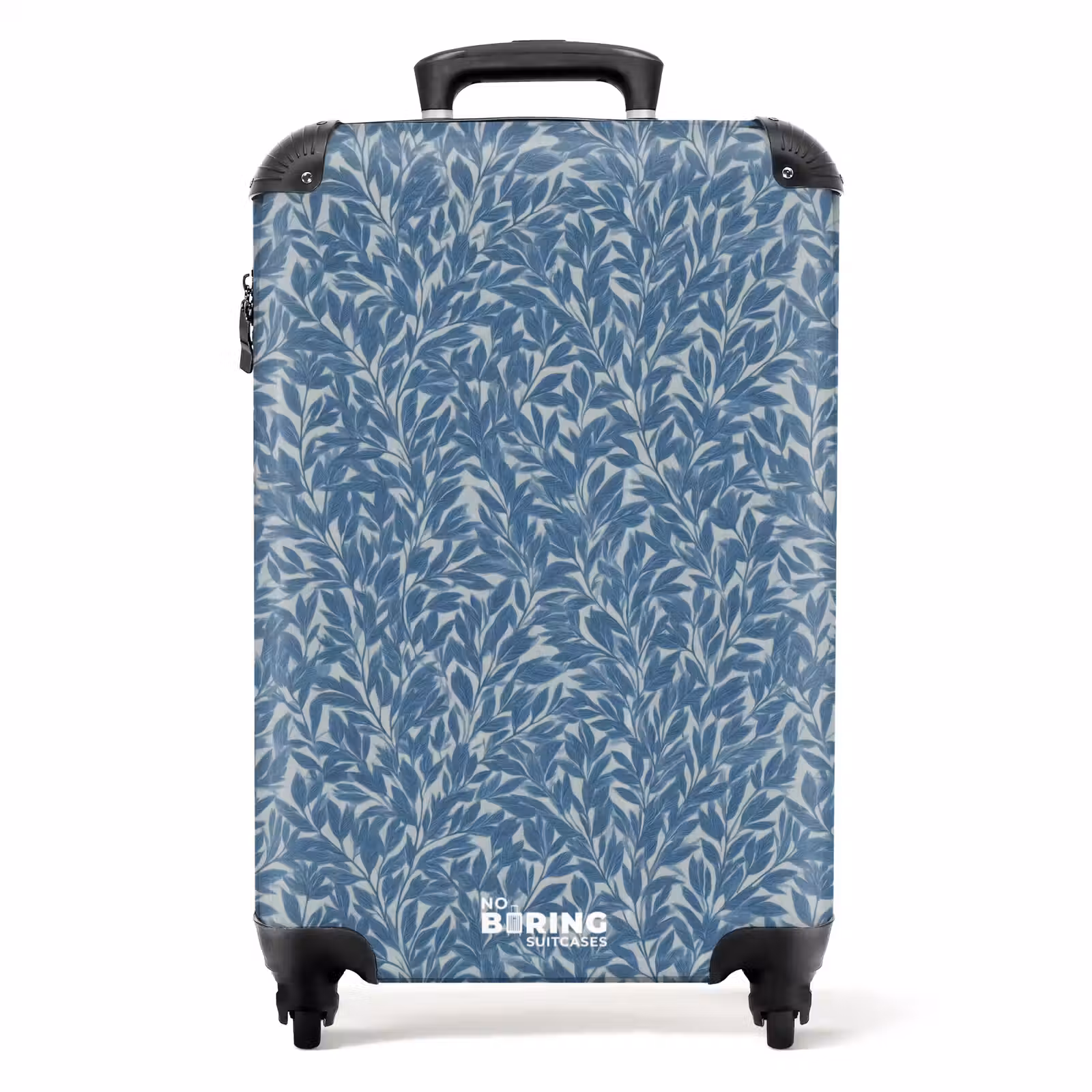 Suitcase - Leaves - Classic - Pattern - Dark Blue - Vintage — 1