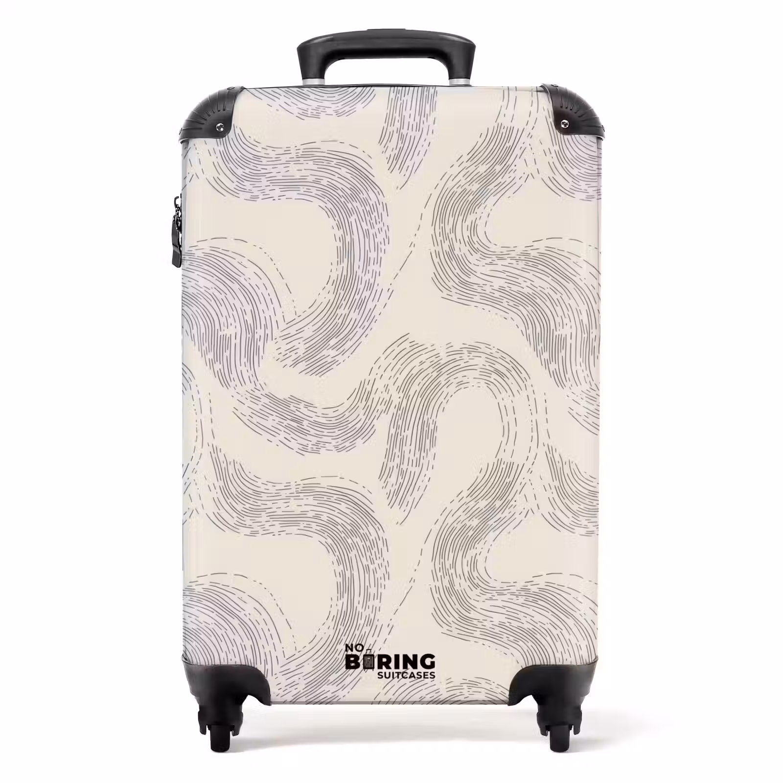 Suitcase - Lines - Pattern - Beige - Minimalist — 1