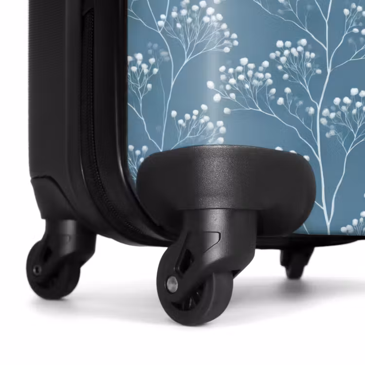 Suitcase - Branches - Berries - Pattern - Light Blue — 6