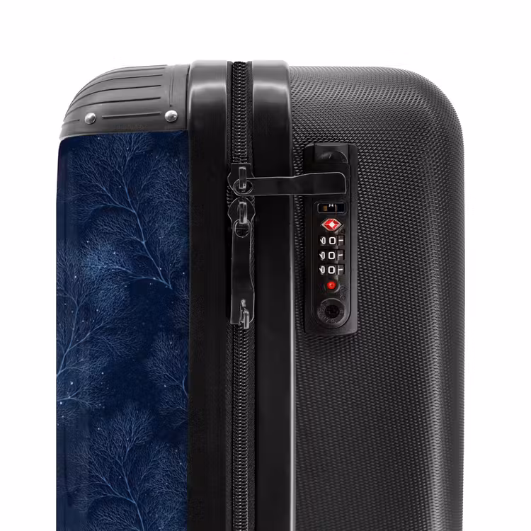 Suitcase - Coral - Branches - Pattern - Midnight Blue — 5