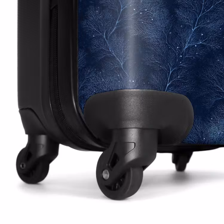 Suitcase - Coral - Branches - Pattern - Midnight Blue — 6